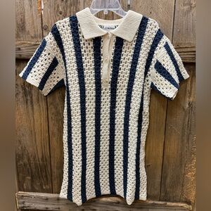 Striped Knit Midi Dress